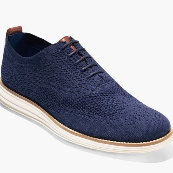 Cole Haan Other - Cole Haan Blue and Brown Oxford Shoes with Knit Upper